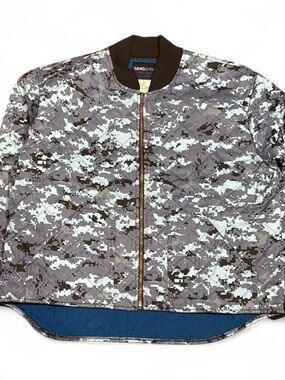 Vintage MWG Digital Camo Blue Bomber Jacket Made in Canada